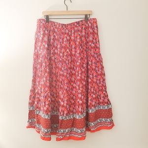 Loft NWT midi floral skirt